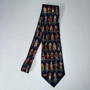Alynn Neckwear Kings & Queens Of England Necktie 100% Silk